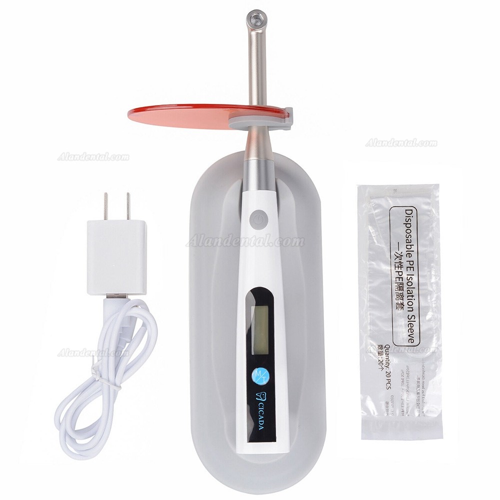 Dental Wireless Cordless Led Curing Light 1 Sec Metal Head Cure Lamp 1400mw/cm2 